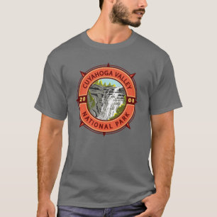 Cuyahoga Valley National Park Retro Compass Emblem T-Shirt