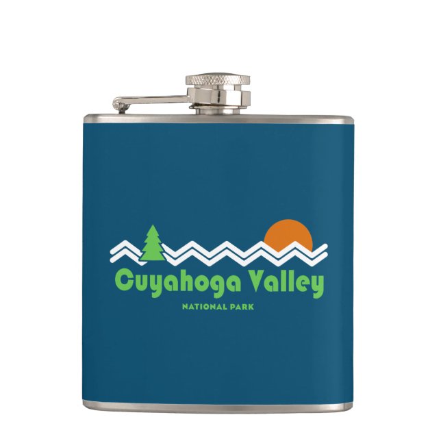 Cuyahoga Valley National Park Retro Hip Flask (Front)