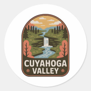 Cuyahoga Valley National Park River Badge Classic Round Sticker