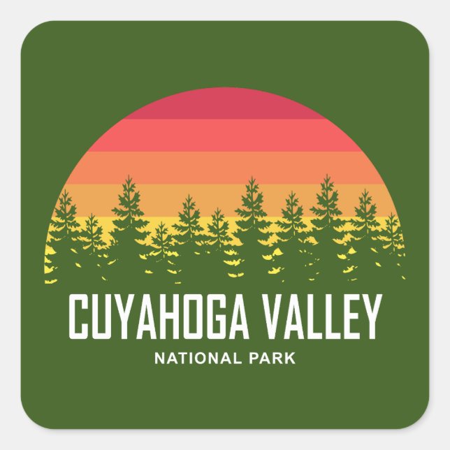 Cuyahoga Valley National Park Square Sticker (Front)