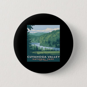 Cuyahoga Valley National Park Vintage Camping Men 6 Cm Round Badge