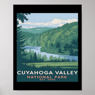 Cuyahoga Valley National Park Vintage Camping Men Poster