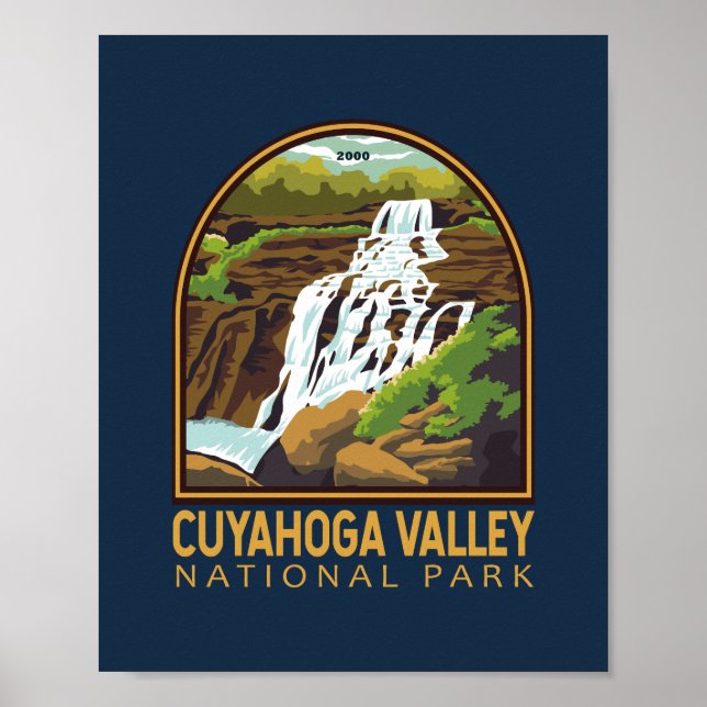 Cuyahoga Valley National Park Vintage Emblem Poster (Front)