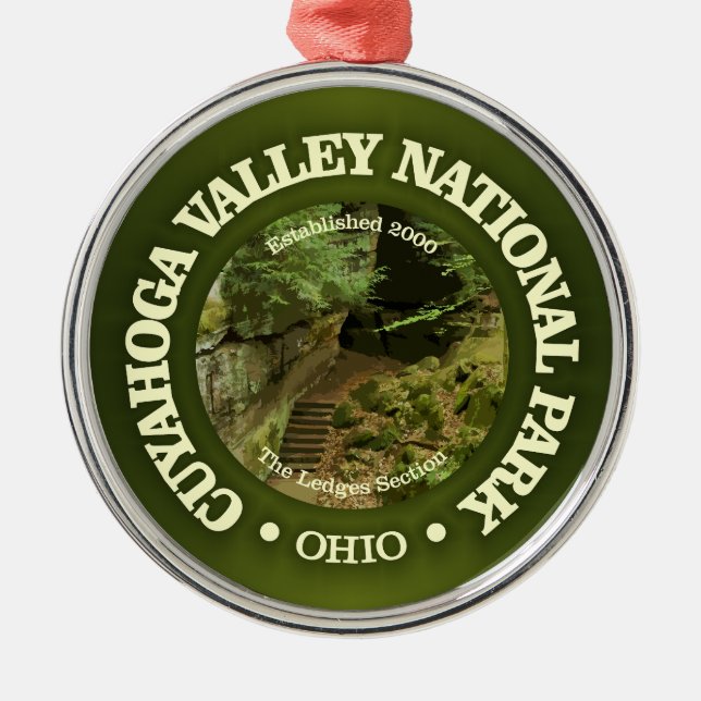 Cuyahoga Valley NP2 Metal Tree Decoration (Front)