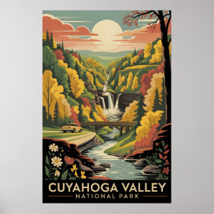Cuyahoga Valley Vintage Ohio Poster