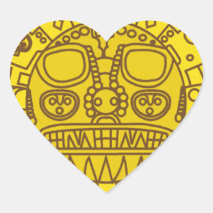 Cuzco Coat of Arms Heart Sticker