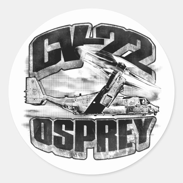 CV-22 OSPREY Classic Round Sticker Sticker (Front)