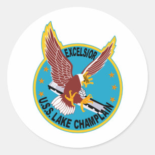 CV-39 USS LAKE CHAMPLAIN Multi-Purpose Aircraft Ca Classic Round Sticker