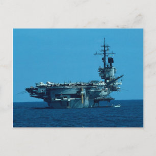 CV-66 "USS America" decommissioning in 1996, stern Postcard