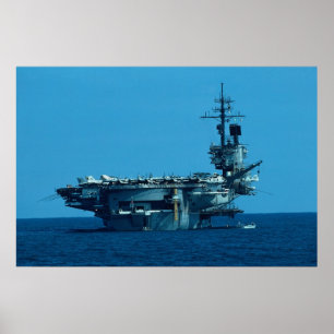 CV-66 "USS America" decommissioning in 1996, stern Poster