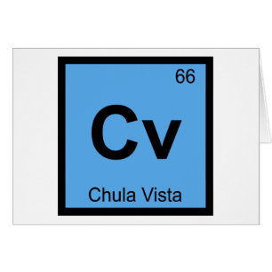 Cv - Chula Vista California Chemistry Symbol