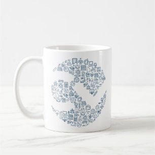 CV Icons - Navy on White Mug