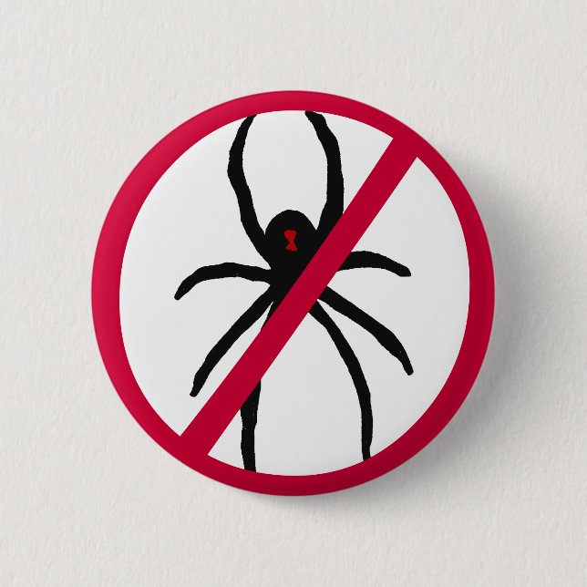 CV- No More Spiders Button (Front)