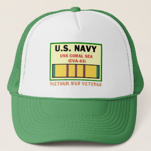 CVA-43 CORAL SEA VIETNAM WAR VET TRUCKER HAT