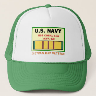 CVA-43 CORAL SEA VIETNAM WAR VET TRUCKER HAT