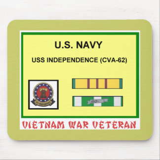 CVA-62 INDEPENDENCE VIETNAM WAR VET MOUSE MAT
