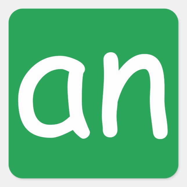 CVC Words ‘-an’ Sticker (Front)