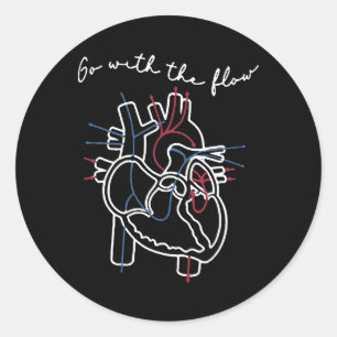 Cvicu Cardiac Nurse Anatomy Cardiology Human Heart Classic Round Sticker