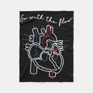 Cvicu Cardiac Nurse Anatomy Cardiology Human Heart Fleece Blanket