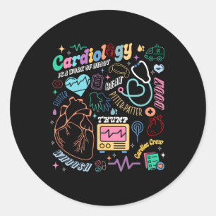 Cvicu Cardiac Nurse Retro Anatomy Cardiology Human Classic Round Sticker