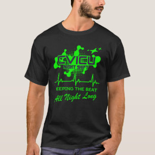 CVICU Night Shift Nurse Doctor Keeping The Beat Co T-Shirt