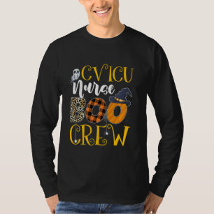 CVICU Nurse Leopard Cardiovascular ICU Nursing Boo T-Shirt
