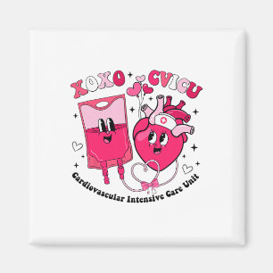 Cvicu Valentine's Day Cardiac Nurse Valentine Card Magnet