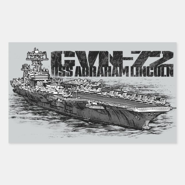 CVN-72 Abraham Lincoln Rectangle Stickers (Front)