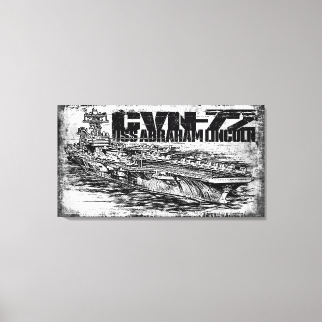 CVN-72 Abraham Lincoln Wrapped Canvas (Front)