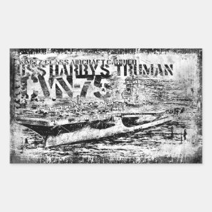 CVN-75 Harry S. Truman Rectangle Stickers