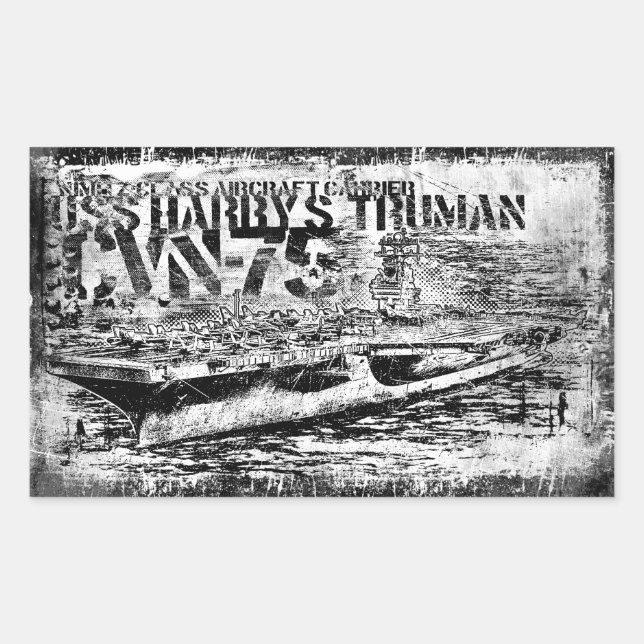 CVN-75 Harry S. Truman Rectangle Stickers (Front)