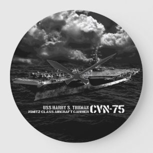 CVN-75 Harry S. Truman Round (Large) Wall Clock