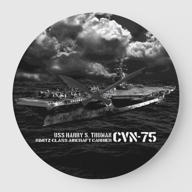 CVN-75 Harry S. Truman Round (Large) Wall Clock (Front)