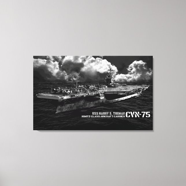 CVN-75 Harry S. Truman Wrapped Canvas (Front)