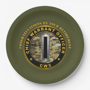 CW5 Retirement Paper Plate