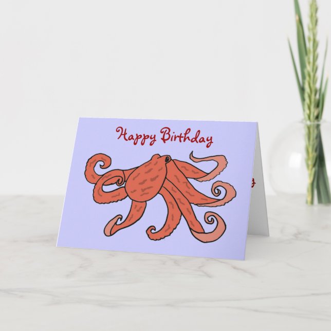 CW- Happy Birthday octopus card (Front)
