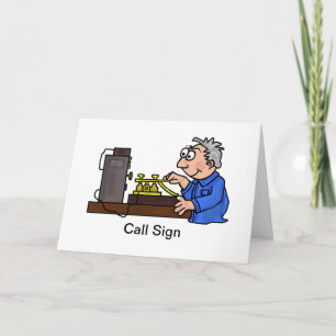 CW Operator Male Grey Hair Greeting Card