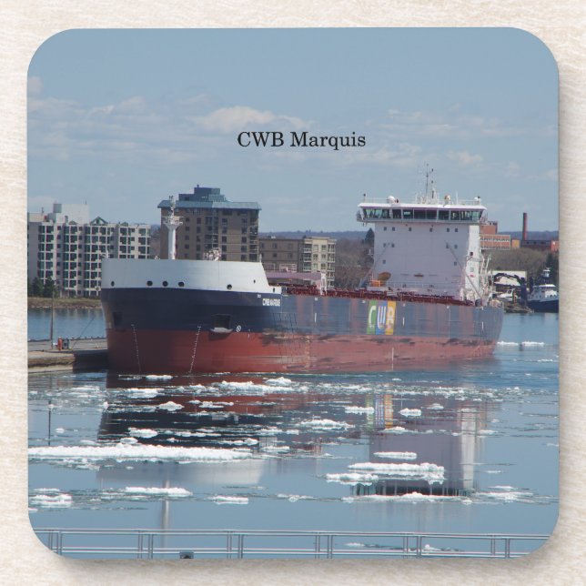 CWB Marquais set of 6 hard plastic coasters (Front)