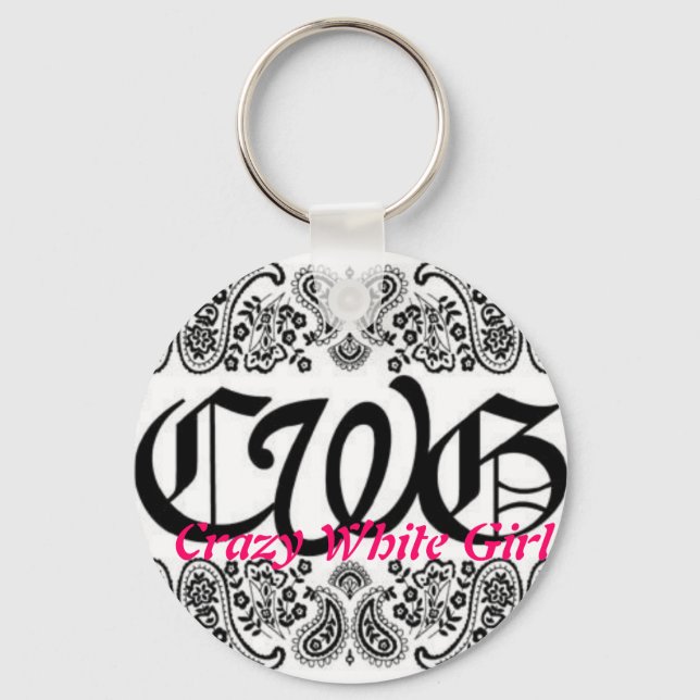 cwg, Crazy White Girl Key Ring (Front)