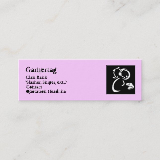 CwG Gamer Card (Front)