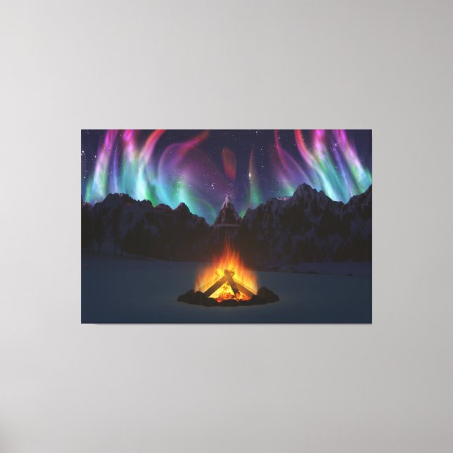 Cwm Aurora Canvas Print (Front)