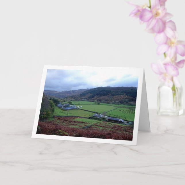 Cwm Llan Farm, Snowdonia, North Wales Card (Orchid)