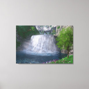 Cwm Waterfall Canvas Print
