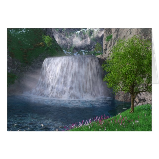 Cwm Waterfall Card (Front Horizontal)