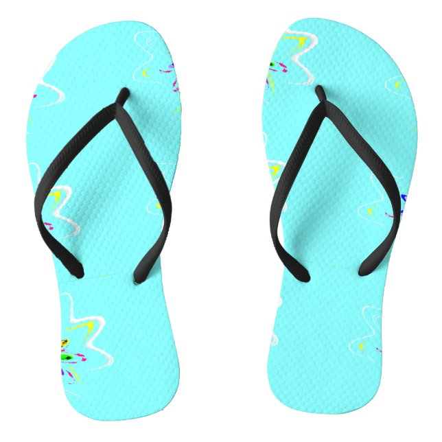 "Cy Flower"  Flip Flops (Footbed)