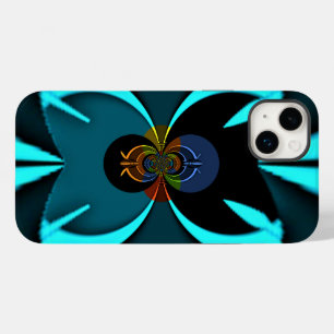 Cyan Abstract Art Print Case-Mate iPhone 14 Plus Case