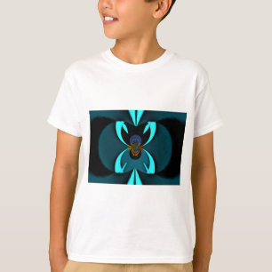Cyan Abstract Art Print T-Shirt
