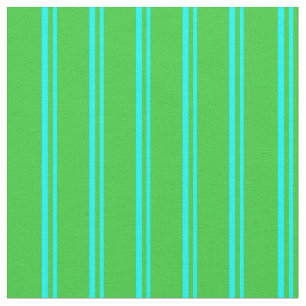 Cyan and Lime Green Coloured Pattern Fabric