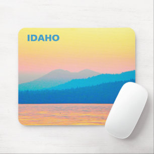 Cyan And Salmon Mouse Mat