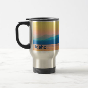 Cyan and Salmon Sunset Travel Mug